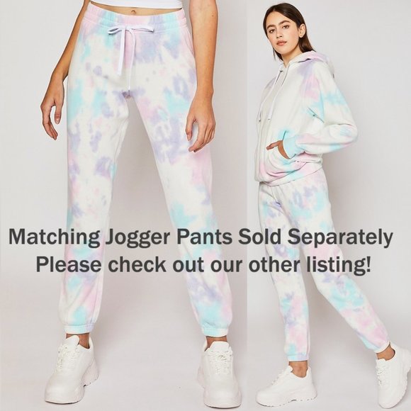 NEW Soft Fleece Tie Dye Hoodie Pullover Sweatshirt - Picture 8 of 8